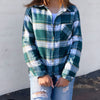 All Day Plaid Flannel Shacket With Hood Black