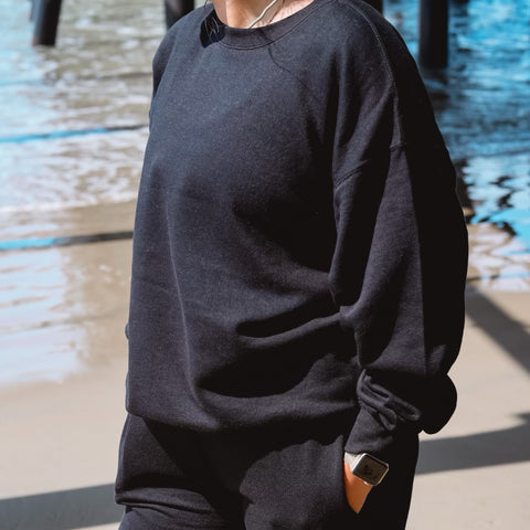 Pismo Beach Crewneck Sweatshirt Heather Grey