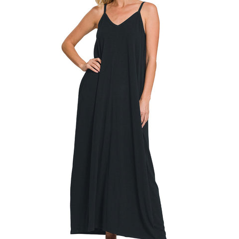 Take Time For Yourself Smocked Maxi Dress Olive