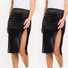 Try Something New Faux Leather Shorts Black