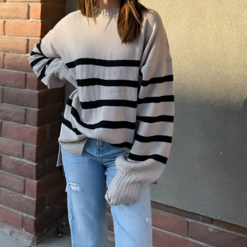 Peace And Joy Stripe Sweater
