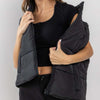 Cute Take Puffer Vest With Pockets Black