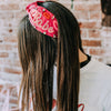 Tweed Knotted Headband Red/Black/Beige