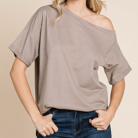 Looking Back Woven Button Front Top Olive