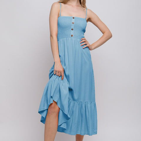 All Dolled Up Frayed Midi Dress