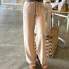 Beach Style Solid Linen Pants