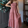 Here An There Midi Dress With Smocked Bodice Apricot