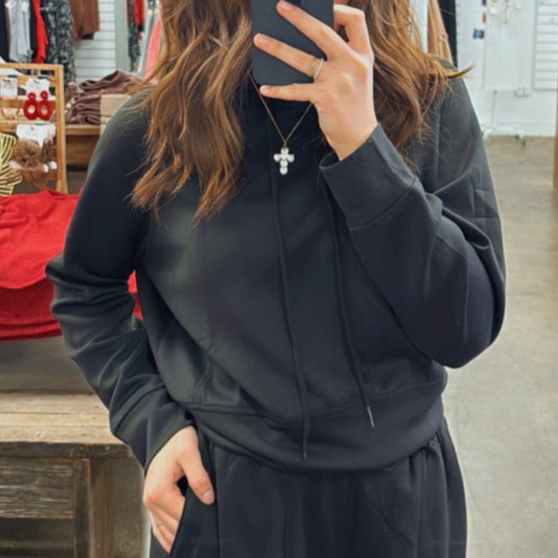 Scuba Long Crop Hoodie