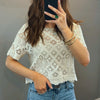 Summer Lights Short Sleeve Crochet Top
