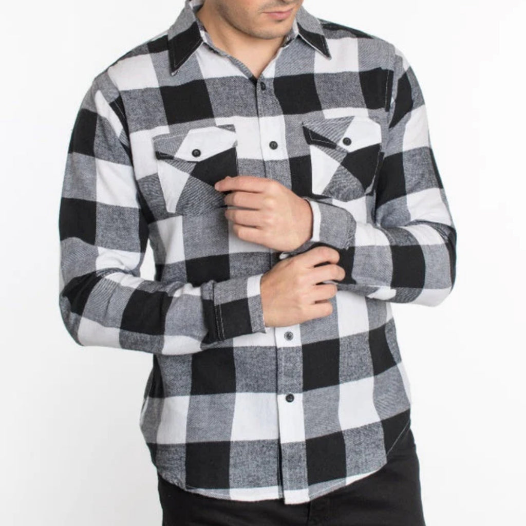 Hawks Bay Flannel White\Black