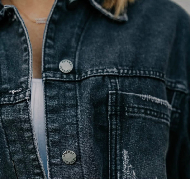 Just Us Collared Button Down Midi Dress With Belt Denim