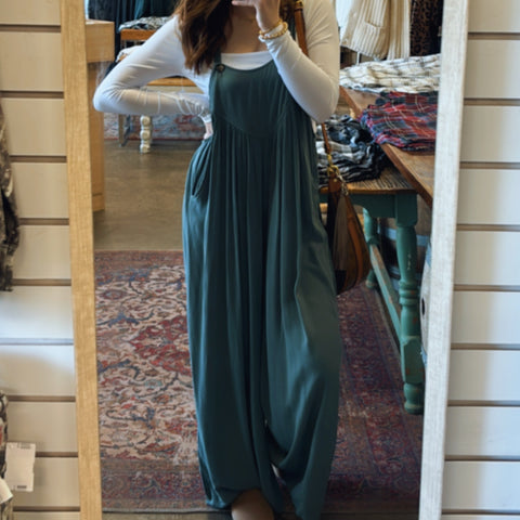 All Yours Halter Neck Denim Jumpsuit