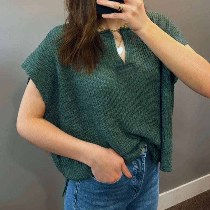 Interested In You Sweater Top Jade