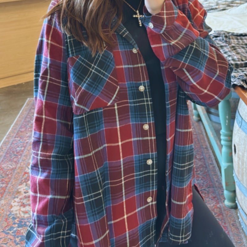 Hanna Flannel Shirt Red