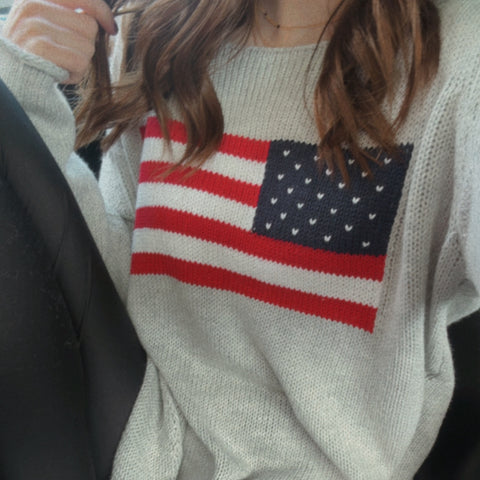 When I Go Acid Washed Sweater Rust