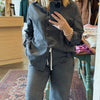 One Day At A Time Button Down Top Black