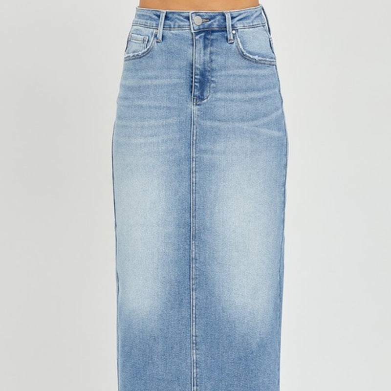 Risen Tummy Control Nights Like this High Rise Denim Skirt