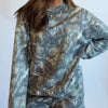 Paisley Satin Bandana Tube Top Navy