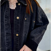 Xander Over Sized Denim Jacket Washed Black