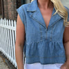 Stay True Leopard Print Denim Vest