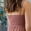 Here An There Midi Dress With Smocked Bodice Apricot