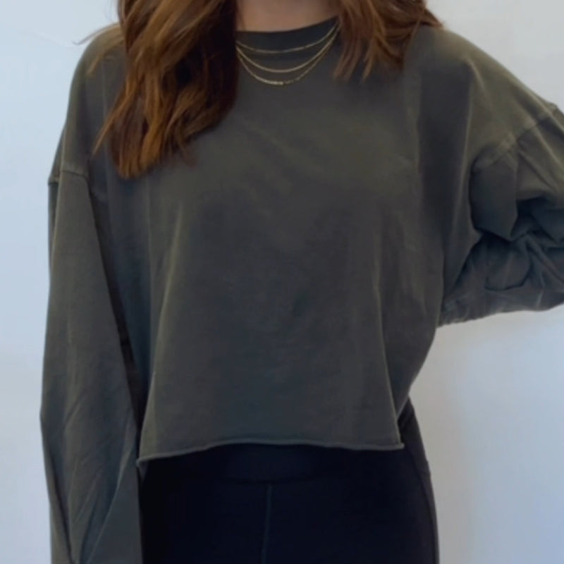 Call Me Cute Long Sleeve Tee Black