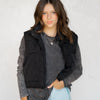 Cute Take Puffer Vest With Pockets Black