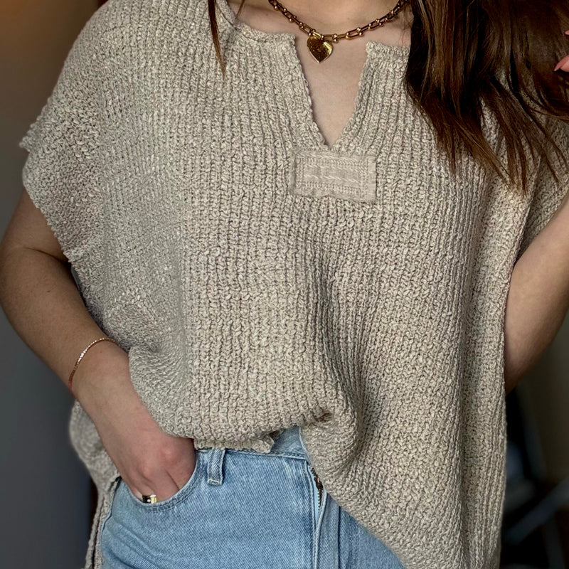 Interested In You Sweater Top Mocha