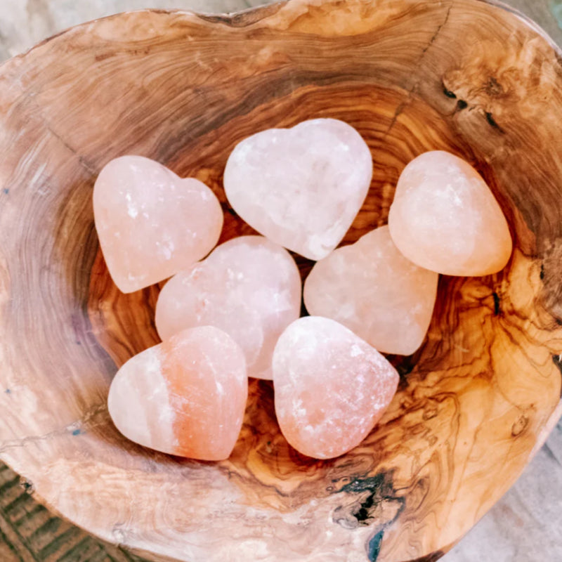 Heart Shaped Himalayan Salt Stones Heart