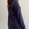 Georgie Oversized Flannel Navy