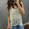 Crochet Sleeveless Long Cardigan