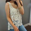Midday Crochet Tank Top Beige