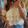 Country Concert Off-the-shoulder Tiered  Top
