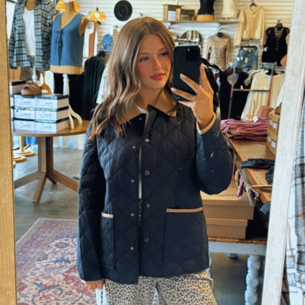 Hailey Quilted Puffer Jacket Black