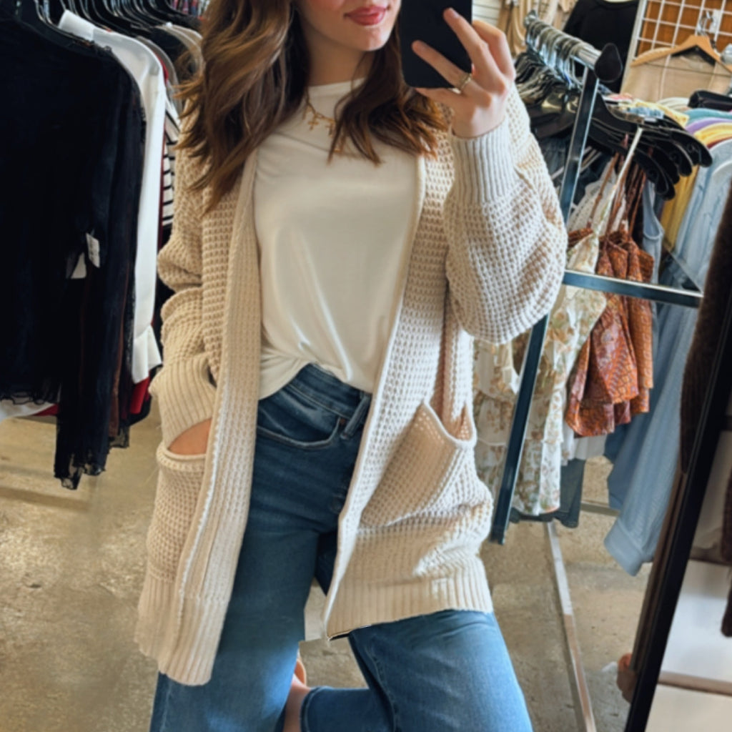 Adalynn Knitted Cardigan With Front Pockets