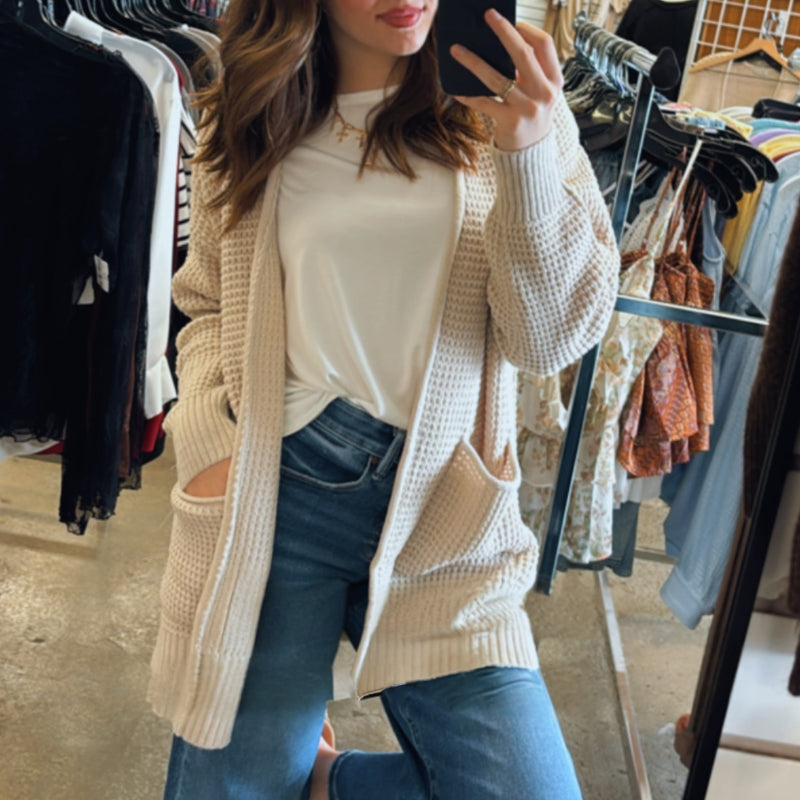 Adalynn Knitted Cardigan With Front Pockets