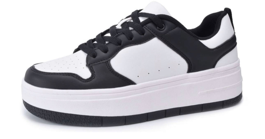 Casual Platform Sneakers Black/White