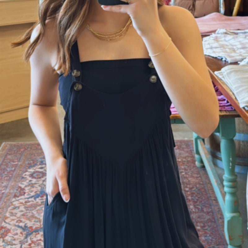 All I Need Black Jumpsuit With Adjustable Straps Black