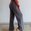 Ginny Cotton Pants With Elastic Waistband Charcoal