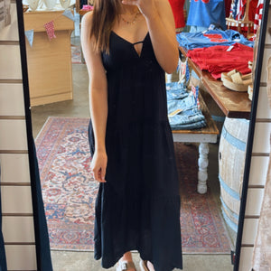 Sunrise Sweetheart Neckline Tiered Mid Dress
