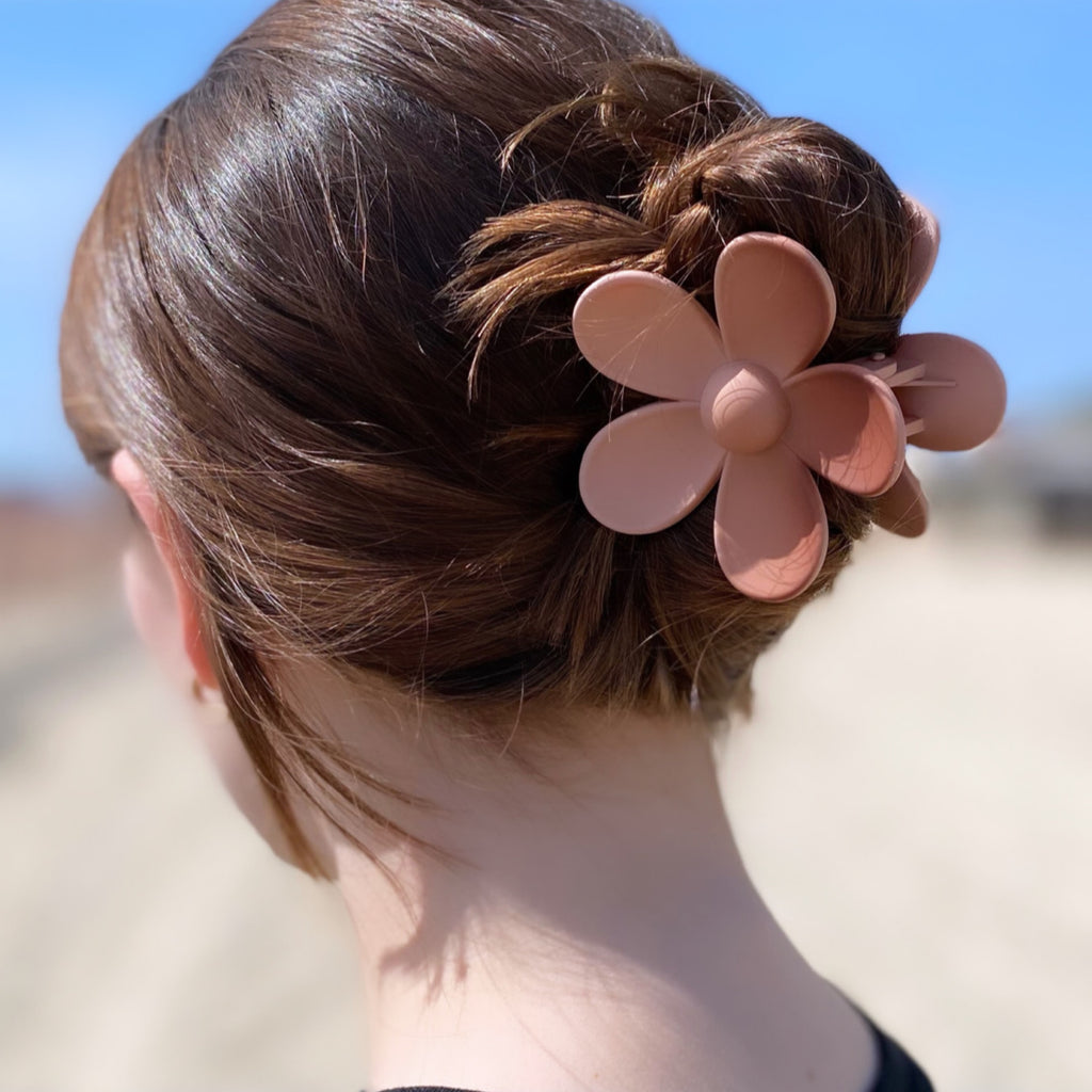 Large Flower Claw Clips Baked Clay