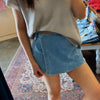 Life Lately Wrap Front Denim Skort