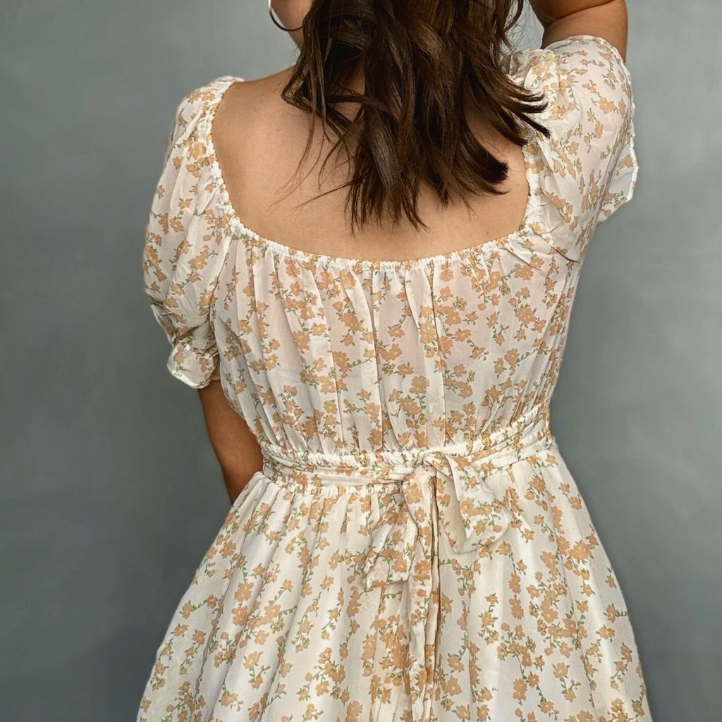 Summer Things Short Sleeve Floral Romper White