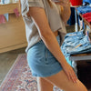 Life Lately Wrap Front Denim Skort
