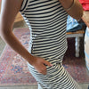Bayside Striped Set Black
