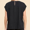 Trish Stripe High Low Top Black