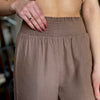 Wonder Off Linen Pants Mocha