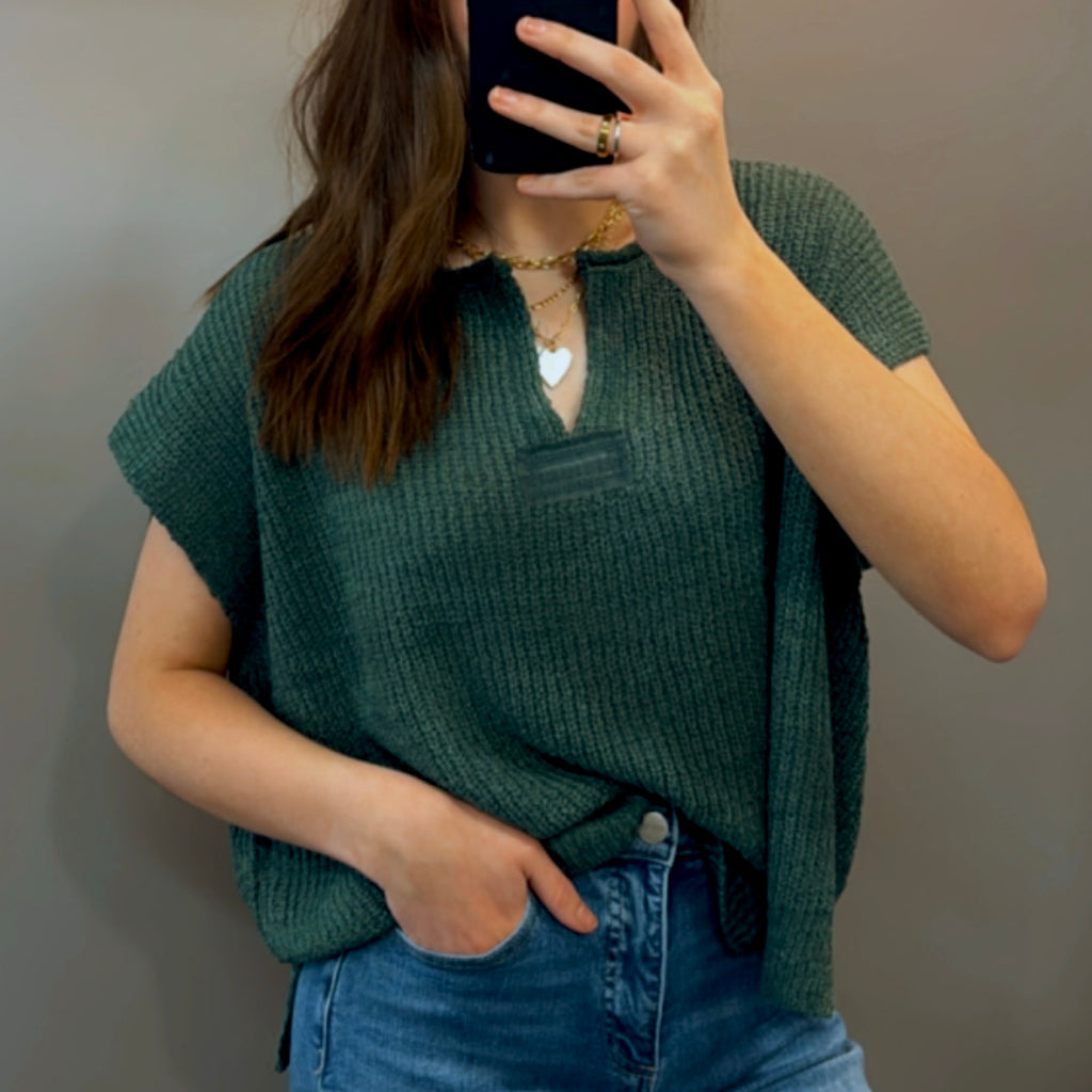 Interested In You Sweater Top Jade