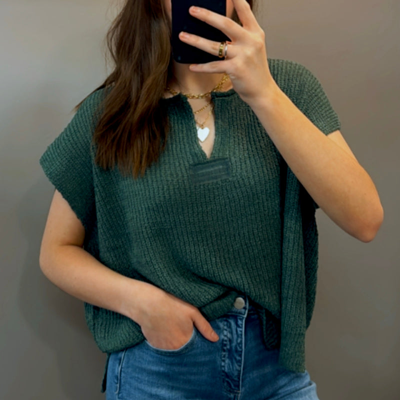 Interested In You Sweater Top Jade