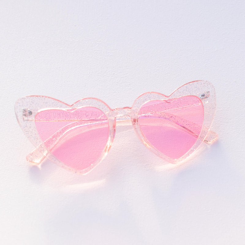 Barbie Glitter Heart Sunglasses Pink